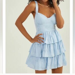 NWOT Altar’d State tiered mini dress size large